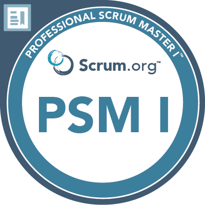 Scrum.org PSM I certification badge