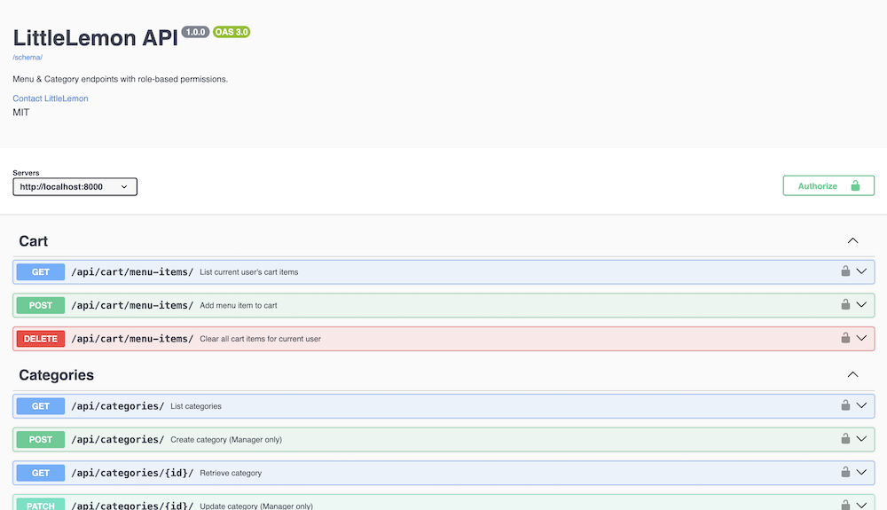 Little Lemon API project preview